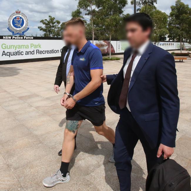 Police seized mobiles phones, computers, electronic equipment, personal identification documentation, prohibited drugs, including liquid steroids and cryptocurrency during the searches. Picture: NSW Police