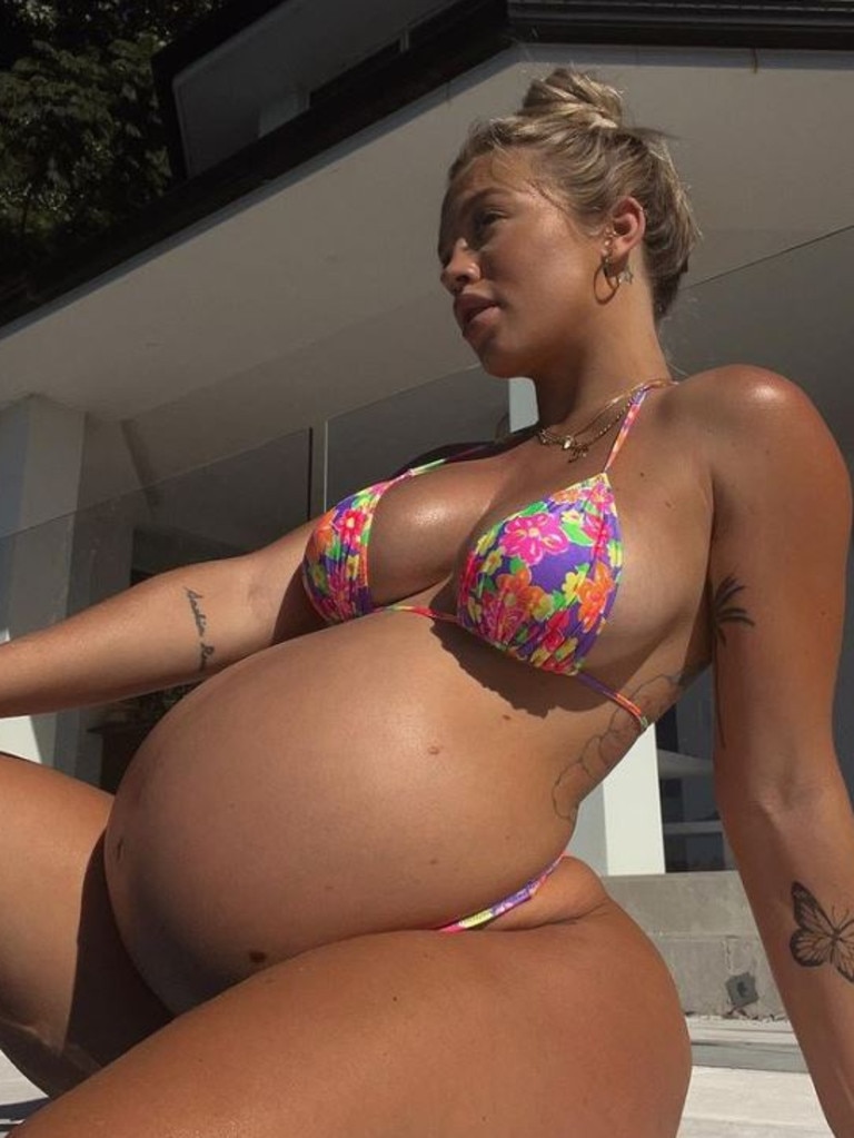 The Gold Coast influencer is days away from giving birth to her third child. Picture: Instagram