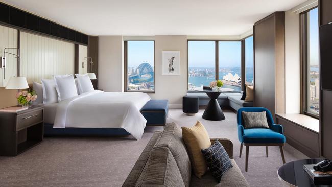 Harbour room at the Four Seasons in Sydney.
