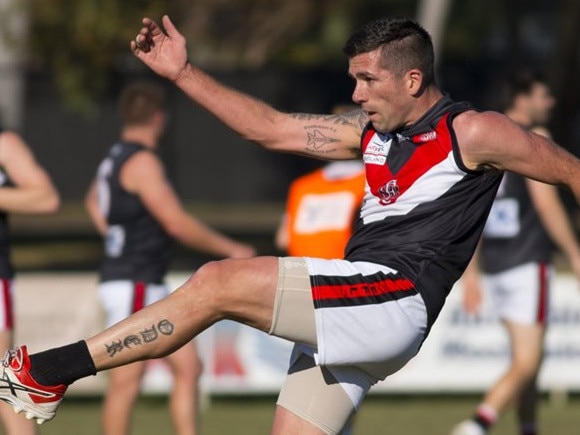 South Belgrave forward Leigh Odermatt in action for the EFL Division 3 pacesetter. Picture: Field of View Sports Photography