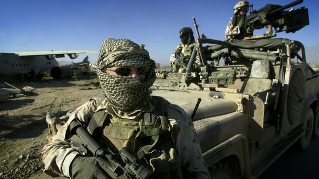 SAS troopers on long-range patrol in Afghanistan. Picture: John Feder.