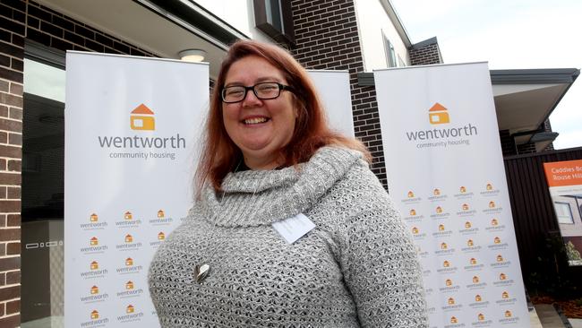 Jayne Brooks at the opening of the housing scheme. Pictures: Peter Kelly