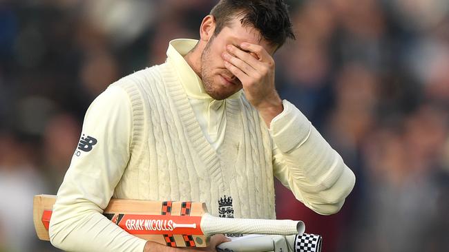 England batsman Craig Overton was last man out. Picture: Getty Images