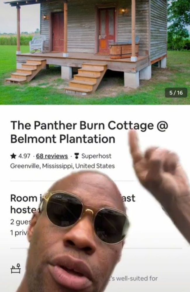 Wynton Yates blasted Airbnb over a ‘slave cabin’ listing in Mississippi. Picture: TikTok/lawyerwynton