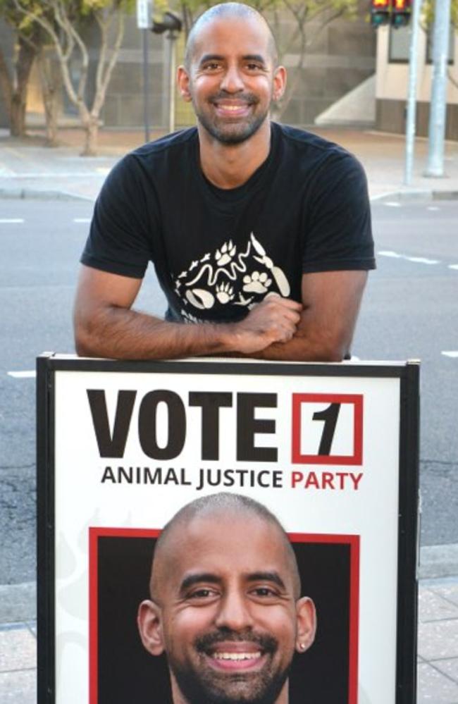 Animal Justice Party candidate Rohan Laxmanalal.