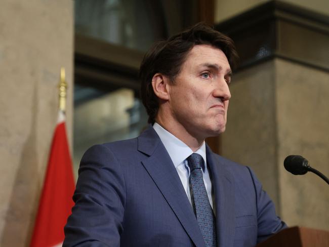 Canada's Prime Minister Justin Trudeau speaks during a news conference about the US tariffs against Canada on March 4, 2025 on Parliament Hill in Ottawa. Trudeau said that President Donald Trump imposed tariffs on Canada to destroy the country's economy to make it easier for the United States to annex its northern neighbor. The extraordinary warning about Trump's threat to Canadian sovereignty came as the US president delivered on his vow to impose 25 percent tariffs on all Canadian goods. (Photo by Dave Chan / AFP)