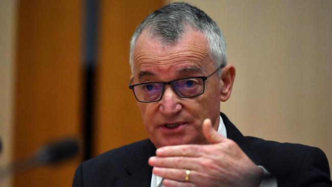 Australia Post chairman Lucio Di Bartolomeo at Parliament House in Canberra last month. Picture: Getty Images