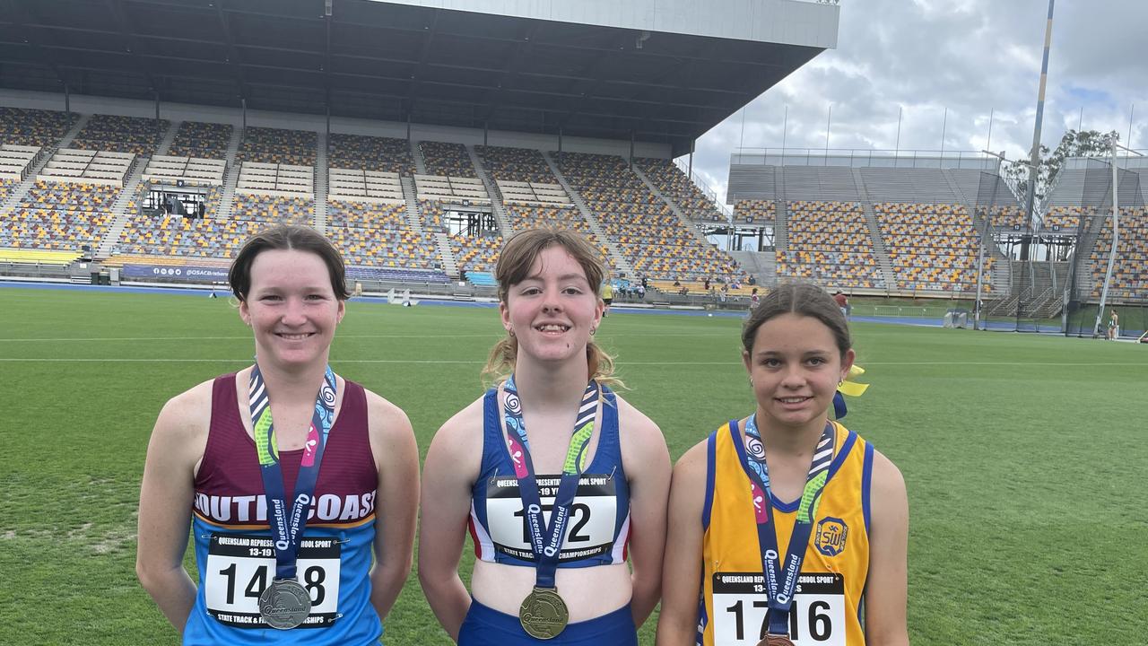 Some of the medallists from the Qld School Sport championships.
