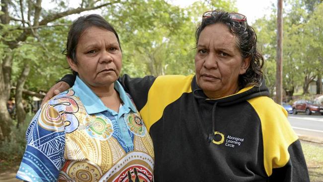 ANSWERS NEEDED: Toowoomba's Janelle (left) and Audrey Armstrong are organising a special march on Saturday to push for a coronial inquest into the tragic 2018 death of their nephew Jaylen Close. Picture: Tom Gillespie