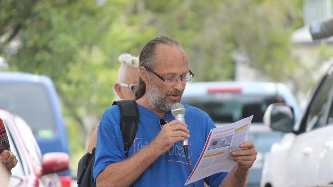 More than 150 people turned out for the Millions March Against Mandatory COVID-19 Vaccines in Coffs Harbour on Saturday February 20. Photo: Tim Jarrett