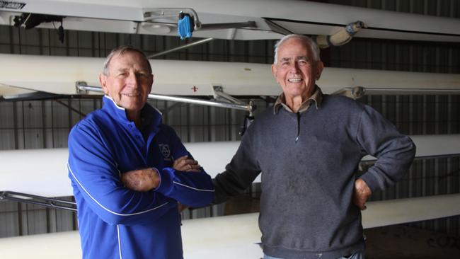 ROWING REGATTA: The Lismore Rowing Club president Lawrie Lynch and long-time member Dugald Fisher are thrilled their regatta Row the River Wilson on June 5, 2021, is attracting entrants from around NSW and Queensland. Photo: Alison Paterson