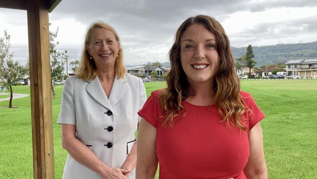 Alison Byrnes with her former boss, and outgoing Cunningham MP, Sharon Bird. Picture: Dylan Arvela