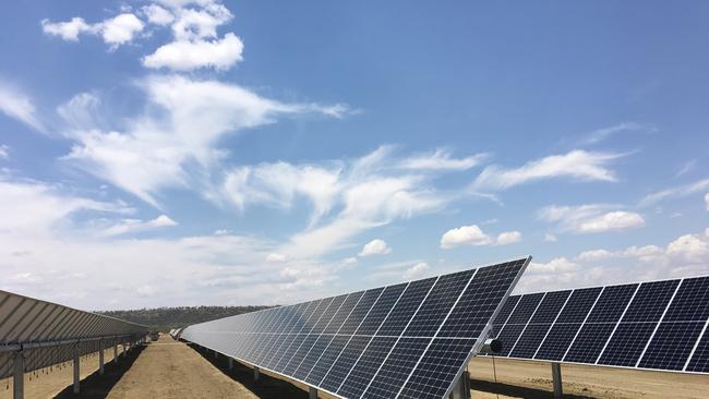 Solar panels at Windlab's Kennedy Energy Park near Hughenden.