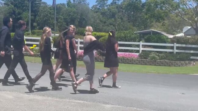 Friends and family gather for Emily Thompson's funeral