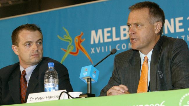 Dr Peter Harcourt (right) is the AFL’s chief medical officer.