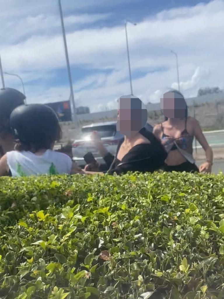 An angry Gold Coast mum has posted pics of her 11-year-old daughter allegedly being “viciously attacked” by a group of teenage girls outside a local McDonald’s restaurant. Picture: Facebook.