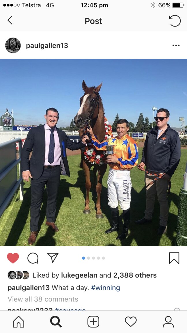 Paul Gallen with Te Akau Shark.