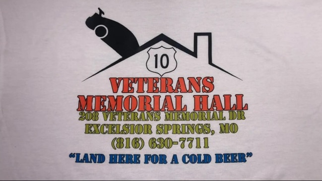 The organisation that runs the veterans hall has started selling humorous T-shirts to raise money. Picture: Facebook/Clay-Ray Veterans Association