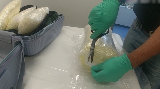 A 32-year-old Tasmanian man has been charged after he was caught allegedly trafficking 13.4kg of meth through Perth airport.