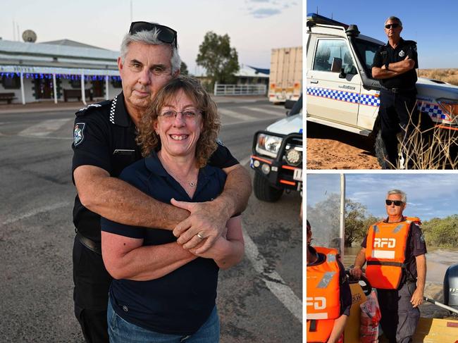 Birdsville cop Stephen Pursell. Pictures: File / Supplied