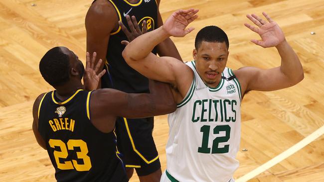 Grant Williams and Draymond Green butted heads. (Photo by Elsa/Getty Images)