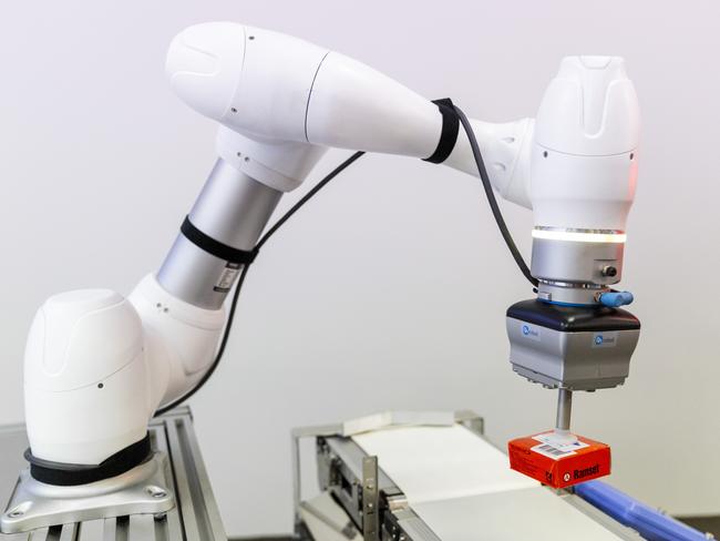 The Doosan Cobot (pictured) is a collaborative product between Doosan and Diverseco which can be deployed in a workplace for a range of tasks. Picture: Floss Adams.