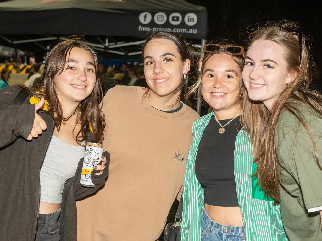 Allanah Parrotta, Phoebe Wood, Mikayla Parrotta and Imogen Wood at Rumble On The Reef Sugar Bowl Skatepark Saturday 23 September 2023 Picture:Michaela Harlow