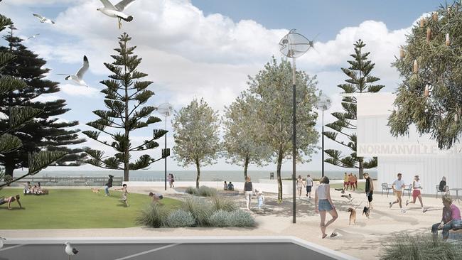 An artist's impression of the Normanville Foreshore &amp; Jetty Caravan Park Masterplan. Picture: Supplied