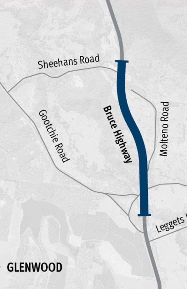 Turning lanes are being installed on the Bruce Hwy north of Glenwood.