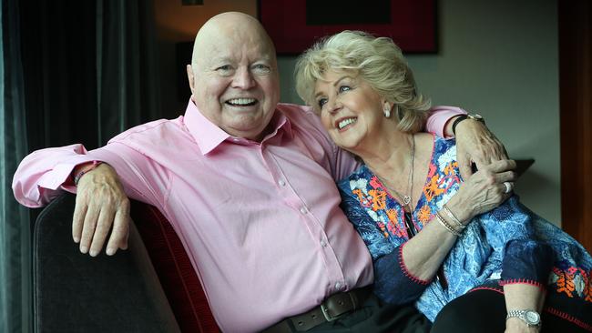 Bert Newton with his wife, Patti. Picture: David Caird