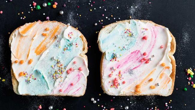 Unicorn toast. Picture: taste.com.au
