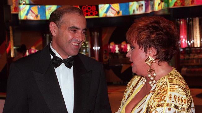 1997: Wills with former SA Premier John Olsen at the opening of Westfield Marion’s Greater Union Megaplex.