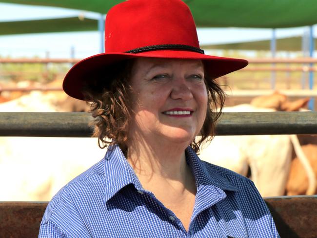 Gina Rinehart at her Helen Springs cattle station