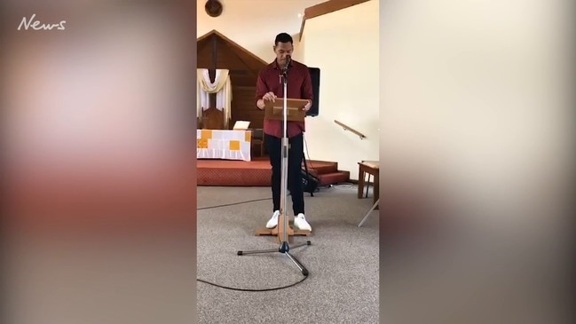 Israel Folau's emotional sermon