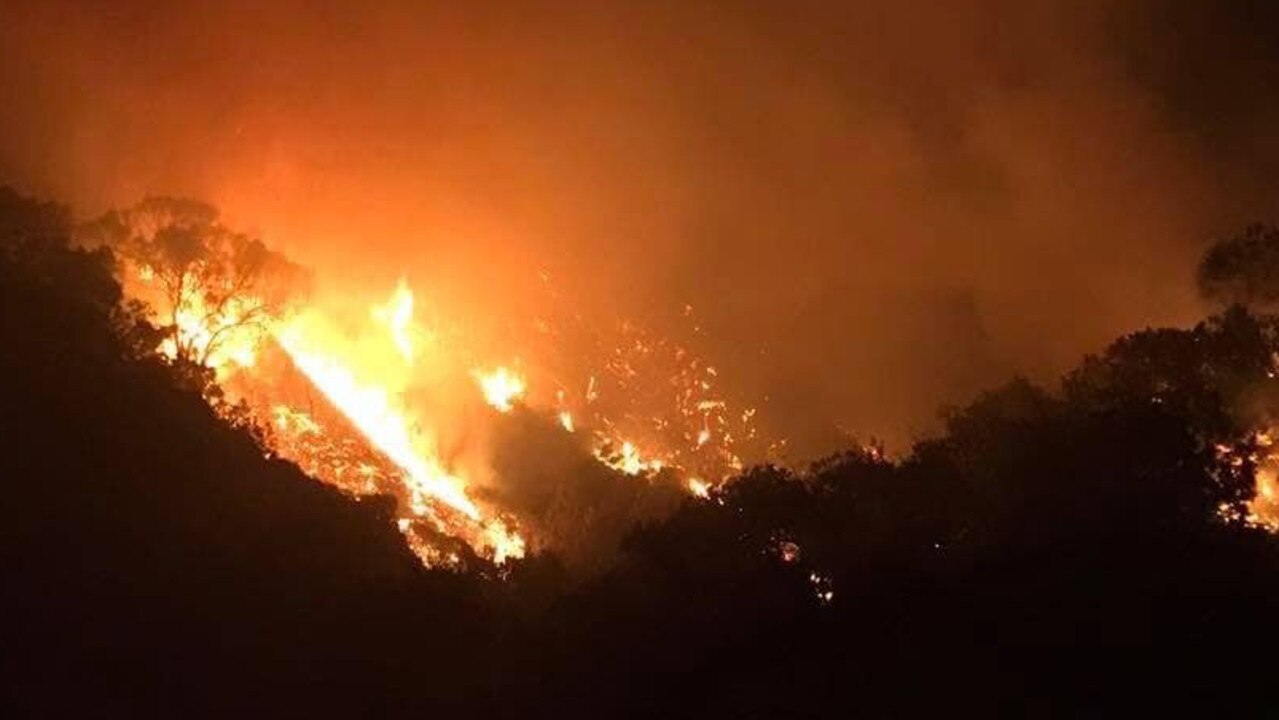 The bushfire that burned in the Great Sandy National Park near Teewah.