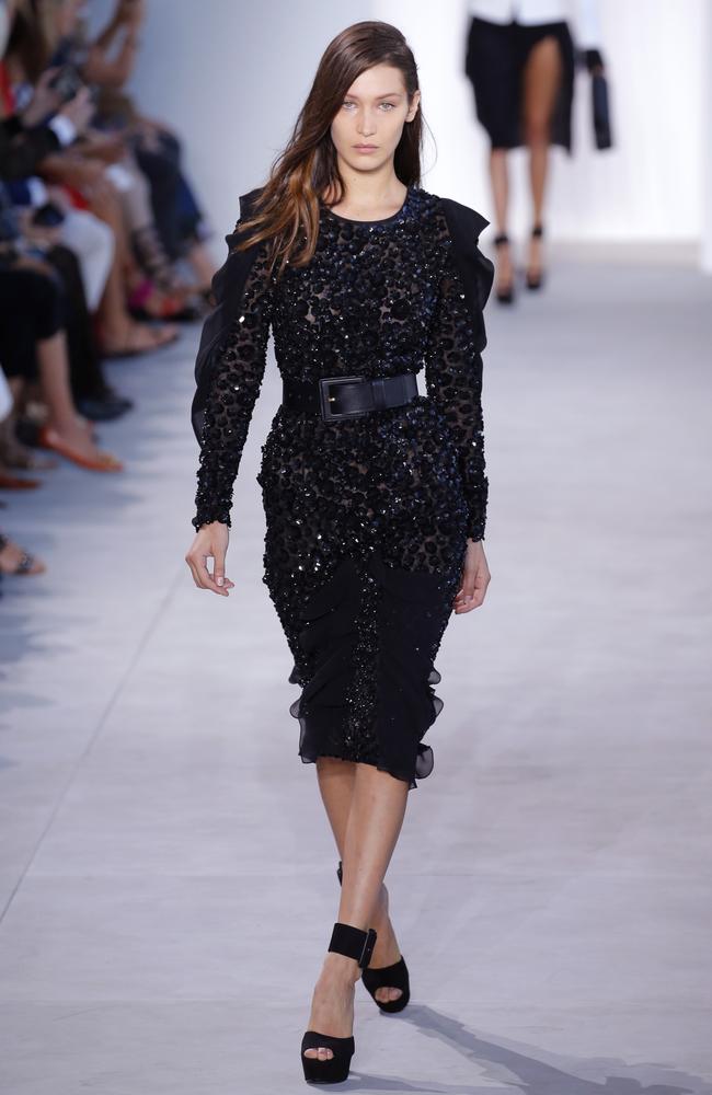 Bella Hadid trips on catwalk at New York Fashion Week | news.com.au ...