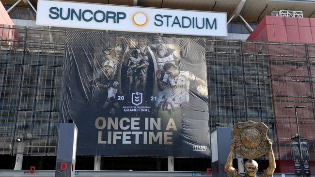 Brisbane's Suncorp Stadium ahead of the 2021 NRL Grand Final. Picture: Bradley Kanaris/Getty Images)