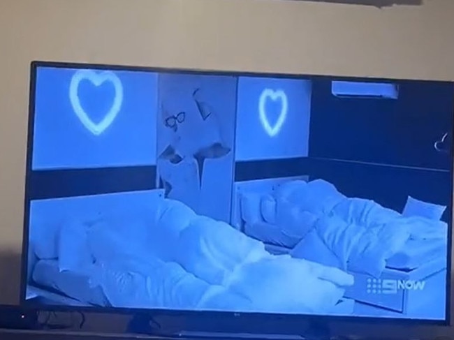 Consent hearts can be seen lit up above Islanders’ beds. Picture: TikTok