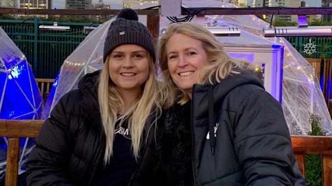 Merryn Bertus on a trip to New York with her youngest child Hayley.