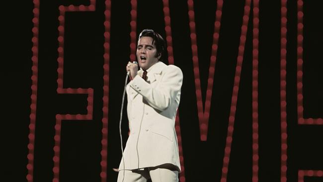 Elvis Presley in the 1968 NBC television special, Singer Presents… Elvis. Picture: Fathom Events/CinEvents