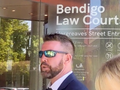 Craig Leddin outside Bendigo Magistrates' Court charged with rape.