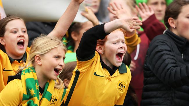 Passionate Australian fans at the game.