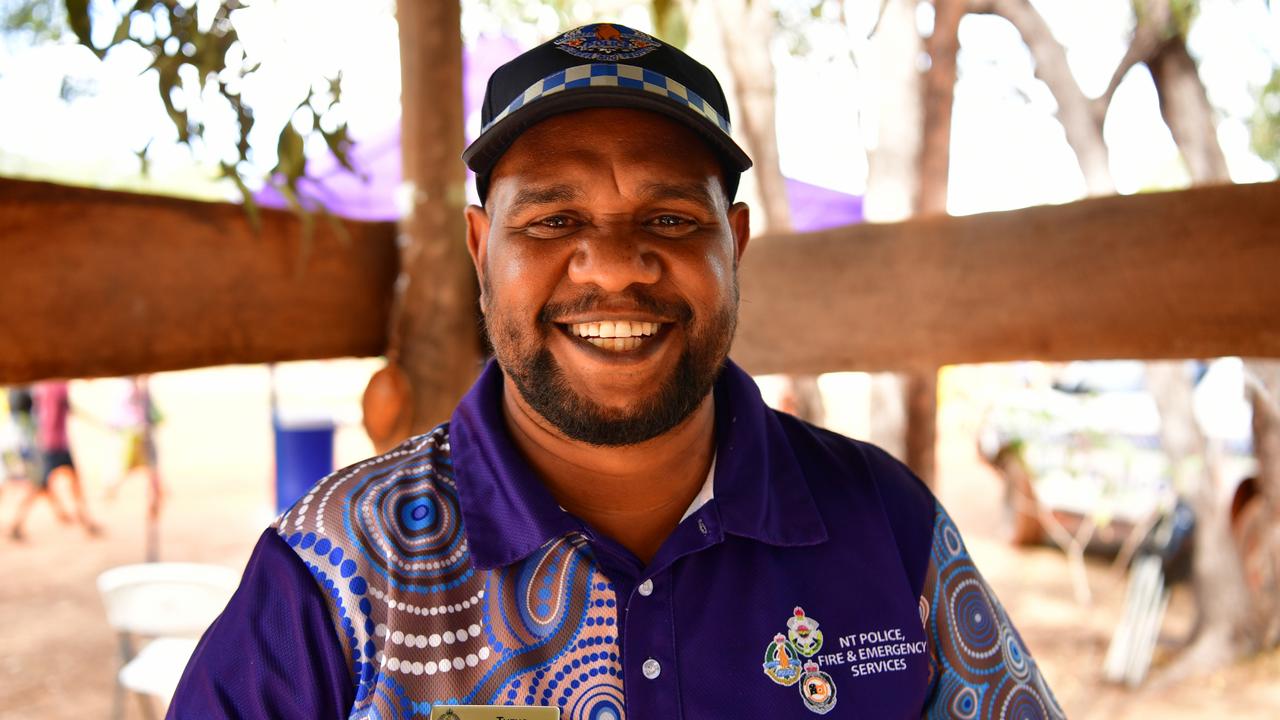 Aboriginal Community Police Officer Tyrus Wunungmurra is following in his father’s footsteps. Picture: Zizi Averill