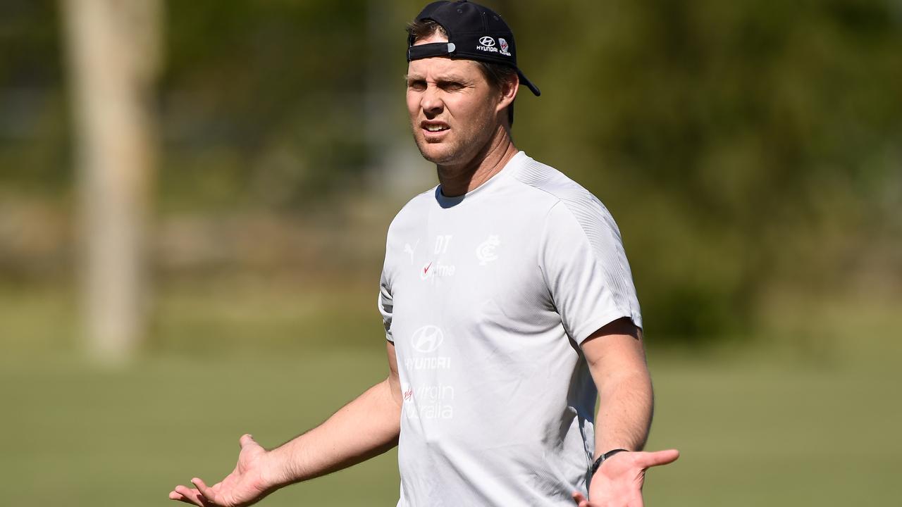 Carlton coach David Teague isn’t a fan of taunting. (Photo by Matt Roberts/Getty Images)