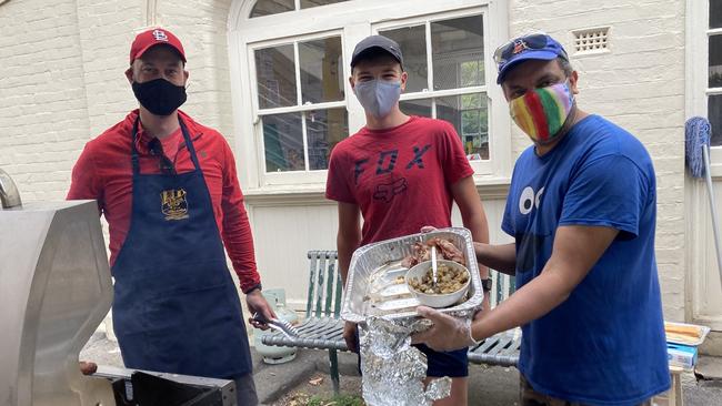 The sausage sizzle at Balmain Public School.