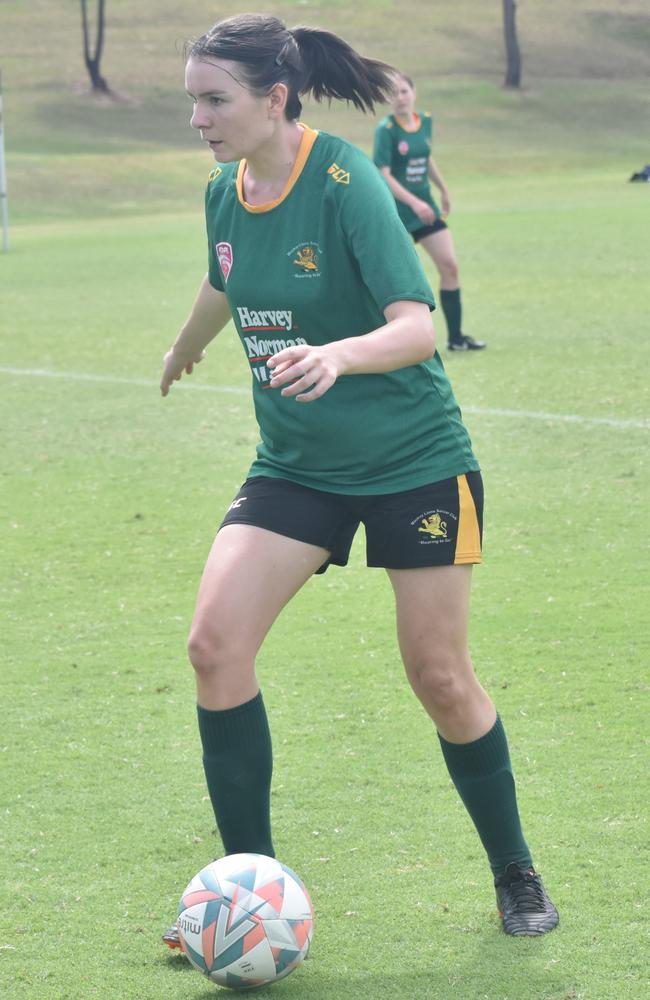 Frenchville Football six-a-side carnival, women's A final, Central versus Mackay Lions, at Jardine Park, Rockhampton, February 25, 2024.