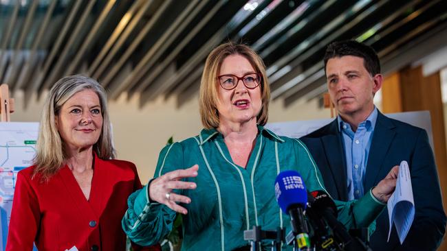 Premier Jacinta Allan and Minister for Planning Sonya Kilkenny made a series of housing announcements this week. Picture: NewsWire / Nadir Kinani