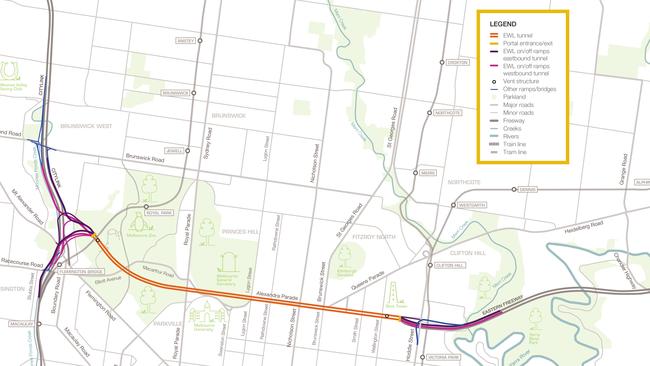 Where the East West Link may be built.