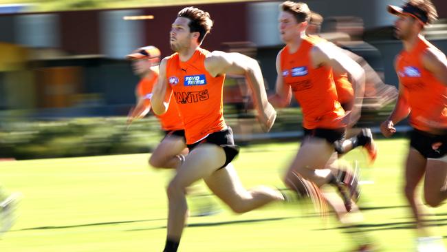 The returning Toby Greene poses a threat to St Kilda on Friday night. Photo by Phil Hillyard