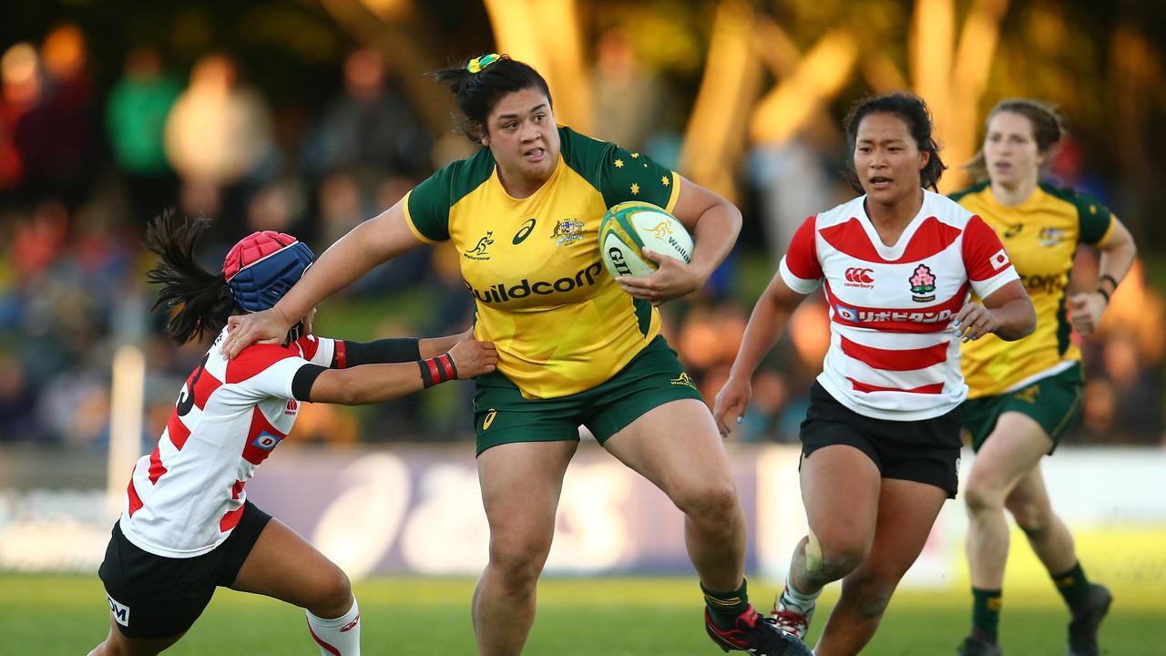 Eva Karpani of the Wallaroos would be a hit in the NRLW. Picture: Getty Images